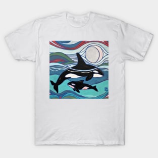 Orca Baby and Mama T-Shirt